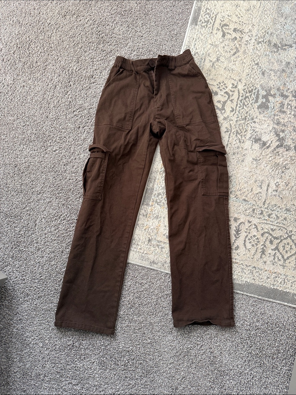 Women's Dark Brown Cargo Pants with Utility Pockets